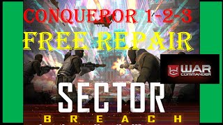 War Commander : SECTOR BREACH [ LEGENDARY PALADIN] CONQUEROR 1-2-3/ FREE REPAIR