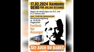 Hamburg - Demo für Julian Assange 17.02.2024