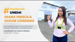 #OrgullosamenteUNEMI Lic. Diana Priscila Duche Cordero