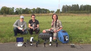 Tethered Drone. Electrically powered from a ground by a wire.