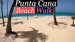 Punta Cana Beach Walk. In Front Of Riu Palace Bávaro In Punta Cana