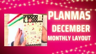 Planmas December 2023 Monthly Layout- Happy Planner