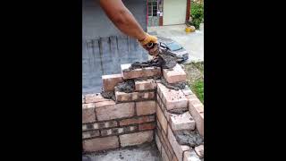 Ingenious skillful construction workers making brick walls a#shorts #shorts #technology