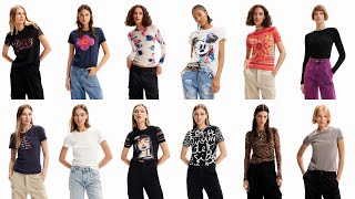 12 Ideas for unusual fashionable women's clothing style Chic beautiful t-shirts for women Desigual