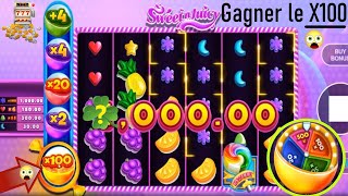 Gagner le MULTIPLICATEUR x100 💯 il y a aussi le x500 💯 Slot SWEET'N'JUICY 💯 Et ? La suite ???