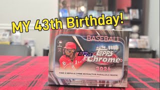 OPENING A 2024 TOPPS BLASTER CHROME FOR MY 43th BIRTHDAY Live streaming of SoloBaseball_