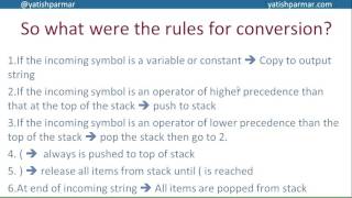 Infix and postfix (Reverse Polish) conversion using a stack - A Level Computer Science