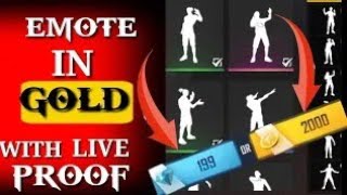 How To Unlock Emotes In Free Fire With gold🤯🤯😱 | FREE FIRE 🔥🔥 | DS EDITZ ZONE