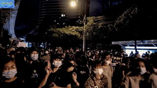 Udom Suk Bangkok Oct 17 Peaceful Student Protest at skytrain station