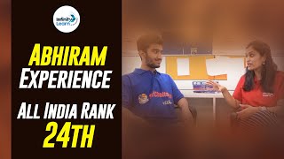 Abhiram Experience - All India Rank 24th || JEE Main 2023 || #JEE2023 || Infinity Learn