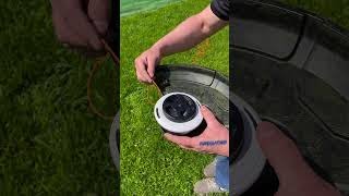 how to properly fill the fishing line in the trimmer \ как правильно заправлять леску в мотокосу