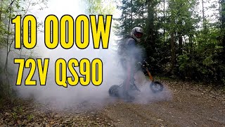 Crazy 10kW 72V mini bike || qs90, Kelly kls7230s