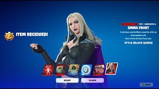 Fortnite | Battle Pass Bonus Rewards | Page 1 | Emma Frost Black Queen Outfit | Unlock | C5S4.