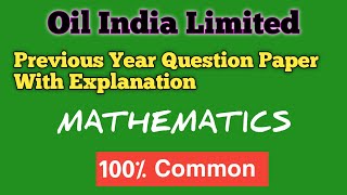 oil India limited maths question | oil india limited 2024