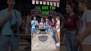 REALLY!? she PULLS for $100 and she actually!... #shorts #disney