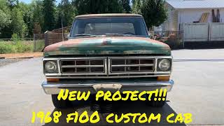 Check out our NEW project truck! 1968 Ford F100 Custom Cab