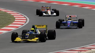 Ayton Senna Chasing Nigel Mansell. Battle at Kyalami GP Circuit. Like n Subscribe