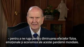 Președintele Russell M. Nelson îi invită pe toți să postească pentru eliberarea rapidă de COVID-19