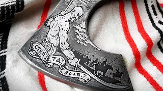 Drawing on metal. How to make drawing on a 300 year old ax