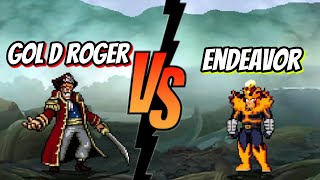 Gol D Roger Vs Endeavor one piece x my hero academia fights / mugen