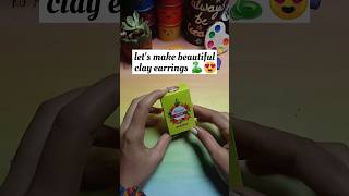 DIY Clay Earrings 😲#diy #shorts #youtubeshorts #clay #earrings