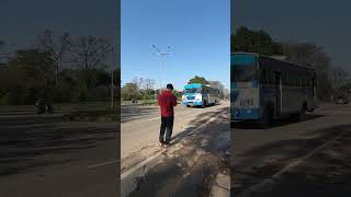 ctu bus running on city roads