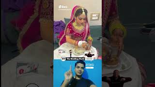 Foodie bride 🥰💝| Indian Wedding | The Wedding World | Marriage Video #shorts #couple #wedding