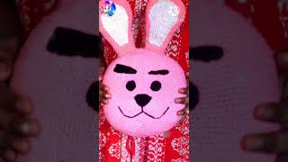 BT21 giant Cooky 🐰💜 crochet head by me..🥰💜❤️ #shorts #bts #jungkook #viral #trending #youtubeshorts