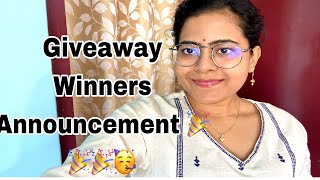 Giveaway Winners 🏆 Announcement 😊