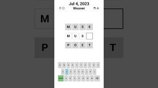 Weaver - MUSE POET - Jul 4, 2023 #weaver #wordle #apuzzleenthusiast #game #puzzle #4thofjuly