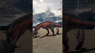 Dino Duel Carnotaurus vs Buffalo Face off