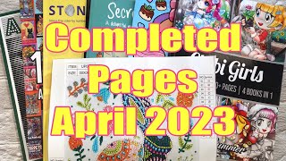 April 2023 Completed Colouring (Coloring) Pages / #maggsy250_april