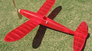 Earl Stahl's Hurricane oldtime rubber RC - Flying