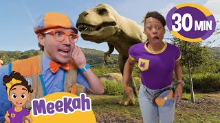 Stomp and Roar! Dino Dance Fun with Blippi & Meekah | BLIPPI & MEEKAH! | Educational Videos for Kids