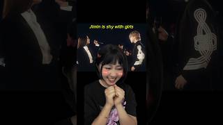 Jimin is shy with girls 🙈✨#jimin #jimin_muse #sofiacarson #bts #shorts