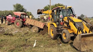 John Deere 5036 D And Mahindra 475 Di Tractor Stuck Pulling Jcb 3Dx | Tractor Pulling | Jcb 3Dx