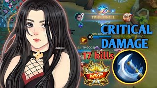 CRAZY CRITICAL DAMAGE, AGGRESSIVE HANABI, 17 KILLS -  TOP GLOBAL HANABI GAMEPLAY - MLBB