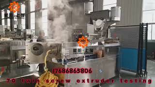 70mm twin screw extruder testing before delivery original sound . -Jinan Sunrising