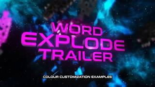 Word Explode Trailer| VideoHive Templates | After Effects Project Files