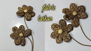 Blouse fabric latkan design|| Fabric latkan making at home