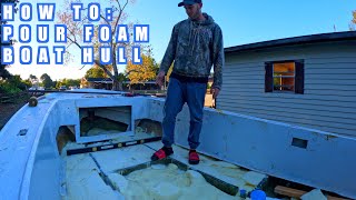 Mako Boats || 171cc Restoration Project || How To Pour Foam In Boat Hull