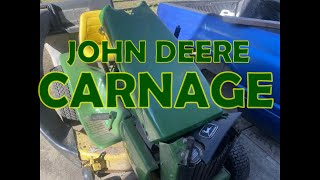 Crashed John Deere reassembled | 1974 John Deere 110