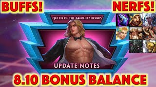 SMITE Patch Notes 8.9 Queen of the Banshees Bonus Balance + New Skins + Item and God Nerfs