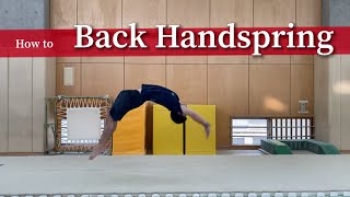 Useful Drills to learn "Better" Back Handspring 【Gymnastics】