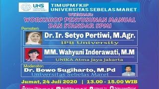 Workshop Penyusunan Manual dan Standar SPMI