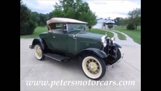 1930 Ford Model A Deluxe Roadster SOLD! www.petersmotorcars.com