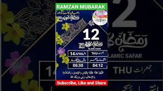 Ramzan ka 12th roza mubarak ho