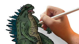 Drawing LEGENDARY GODZILLA: Animation characters