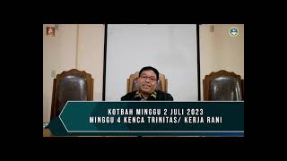 Sermon Kotbah Minggu 2 Juli 2023 (Matius 6:24-34 & Imamat 23:15-22) - Pdt Kongsi Kaban