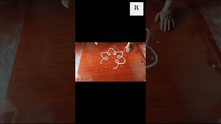 easy rangoli🌺by using 7*1 dots by//rangoli//#shorts #youtubeshorts #rangoli #easy #muggulu #designs